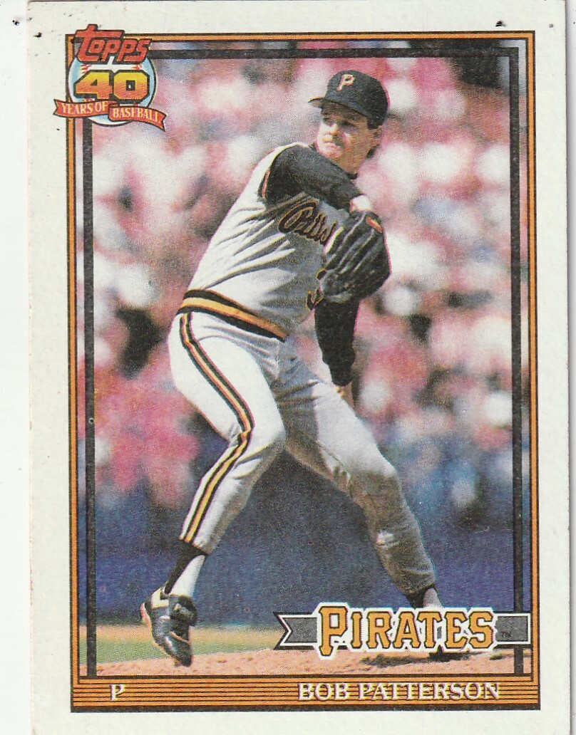 FREE SHIPPING-MINT-1991 Topps Bob Patterson #479 PIRATES PLUS BONUS CARDS