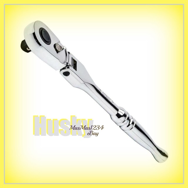 Husky 3/8Inch Drive Flex Head Ratchet 72 Tooth Quickrelease Low