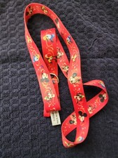 Disney Parks 18.5" Red Mickey Mouse, Mini, Goofy, Pluto, Donald, Daisy, Lanyard