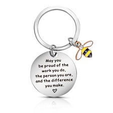 Thank You Keychain Leaving Gifts for Colleagues Teacher Keychain Empolyee App...