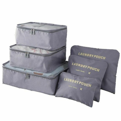 6x Set Travel Storage Bag for Clothes Luggage Packing Cube Organizer Suitcase US - Picture 13 of 19