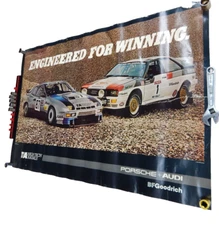 VINTAGE ORIGINAL BF GOODRICH PORSCHE 944 AUDI QAUTTRO RACING ADVERTISING POSTER