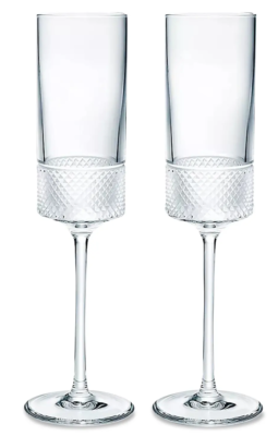 Tiffany Co Diamond Point Champagne Flutes Set Of Rare