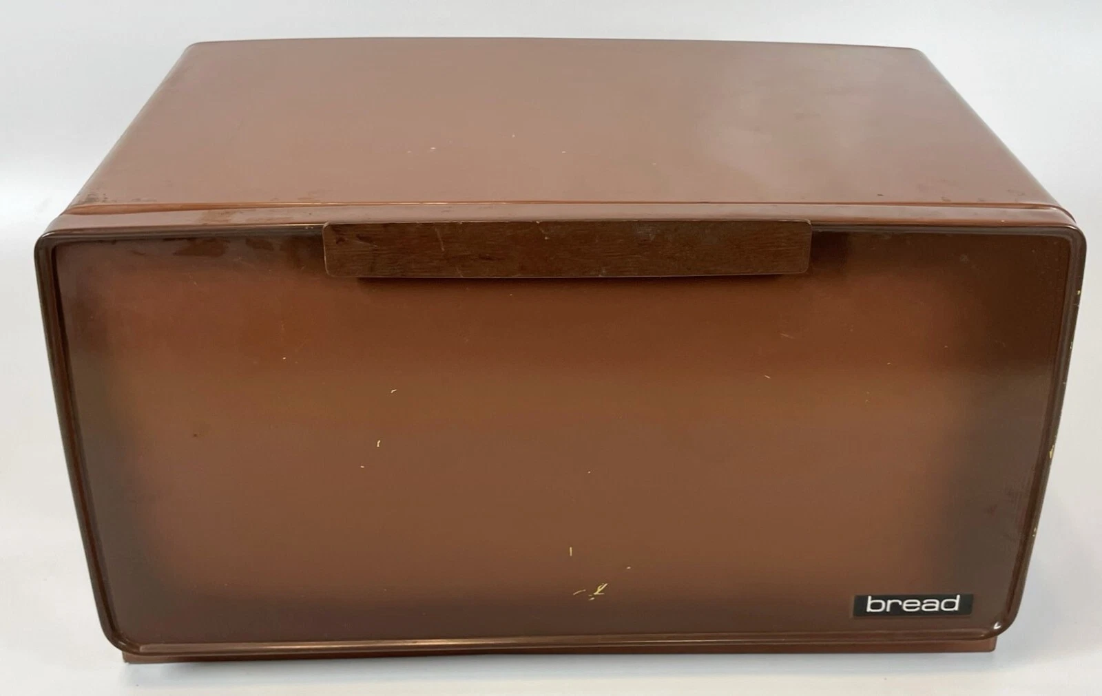 Vintage MCM Lincoln Beautyware ? Brown 1960s Mid Century Modern Metal Bread Box