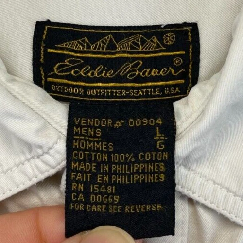 Camisa de vestir Eddie Bauer - Para hombre L - Marfil - Exterior - Camisa de trabajo (654) Foto 4 de 4