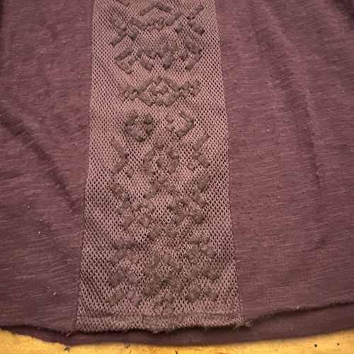 American Eagle Outfitters Size S Women's Burgundy Long Sleeve Peasant Style Top - Picture 3 of 11
