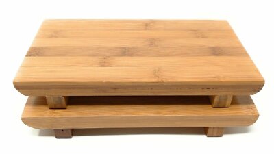 TJ Global Set of 2 Sashimi Sushi Bamboo Serving Geta Plates - Japanese Style ...
