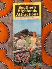 Southern Highlands Attractions Virginia to Tennessee Vintage Travel Brochure