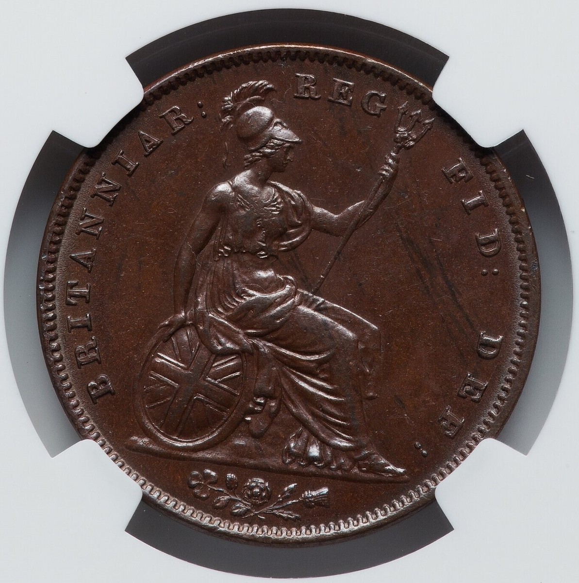時計 penny Great Britain - 1841 Victoria Penny - NGC MS62BN - SUPER BEAUTIFUL