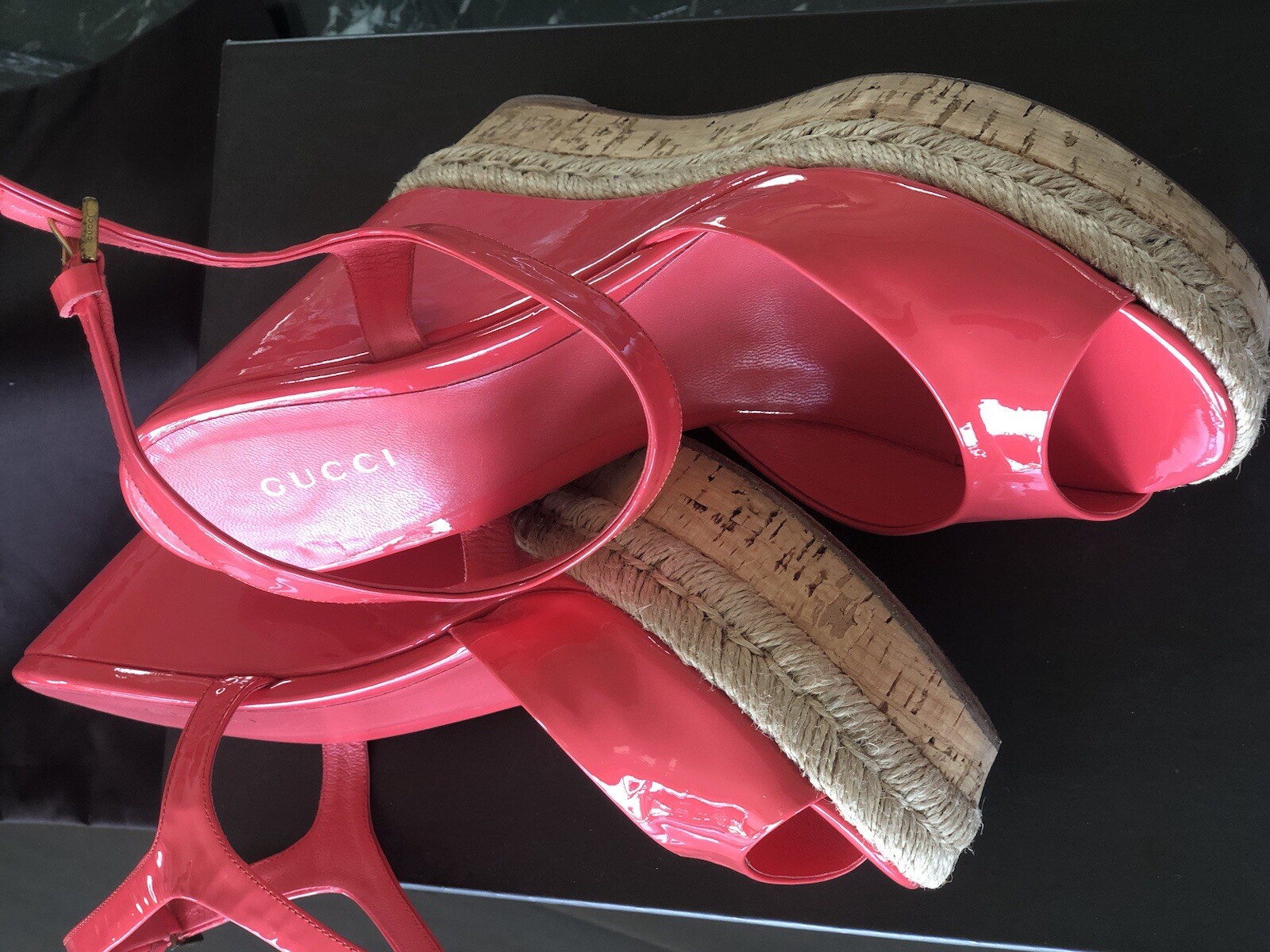 GUCCI guccissima  sandals Monogram Pattern wedge … - image 7