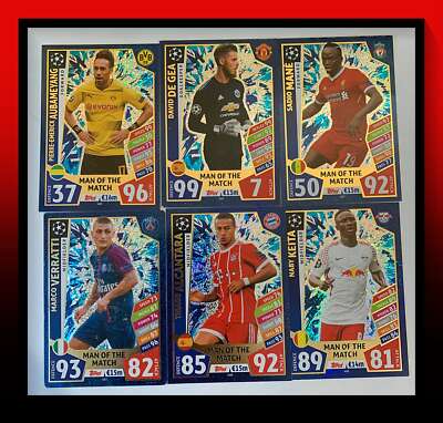 17-18 Topps Match Attax Champions League Trading Cards - Man of the Match