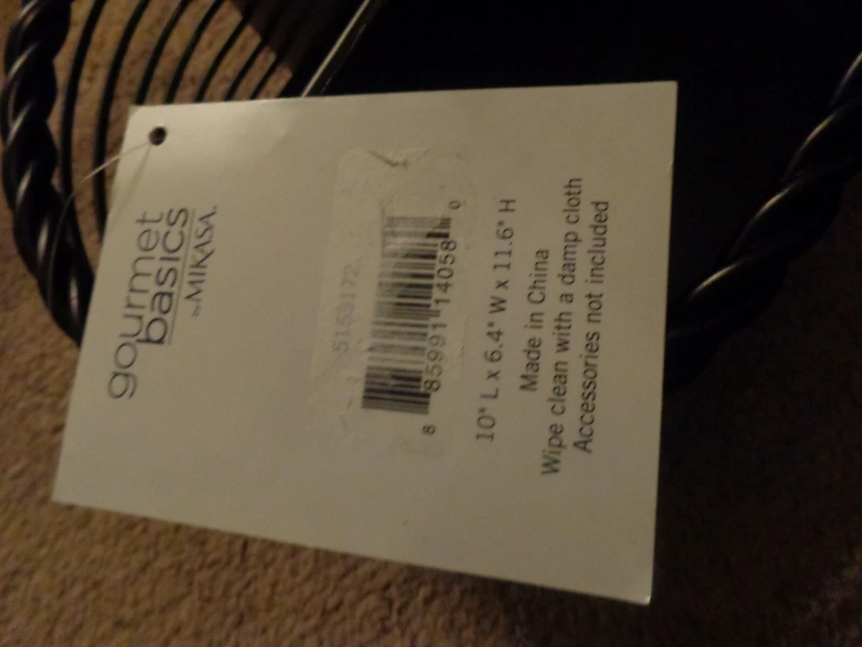 METAL DURABLE GOURMET BASICS MIKASA ROPE NAPKIN FLATWARE PICNIC CONDIMENT CADDY - Image 4 of 4