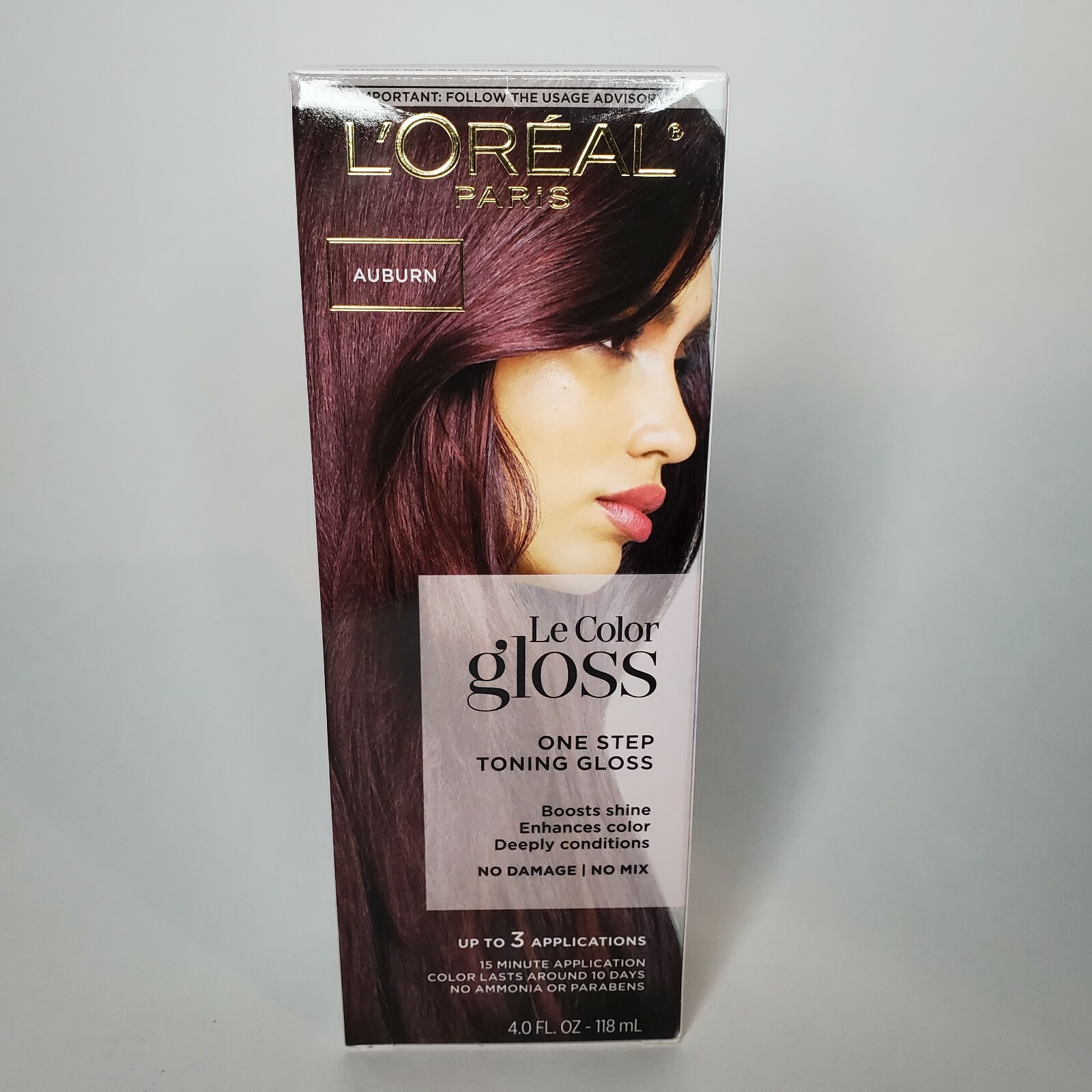 L'Oreal Le Color Gloss 1 Step Toning Gloss Auburn Deeply Conditions 4 oz. eBay
