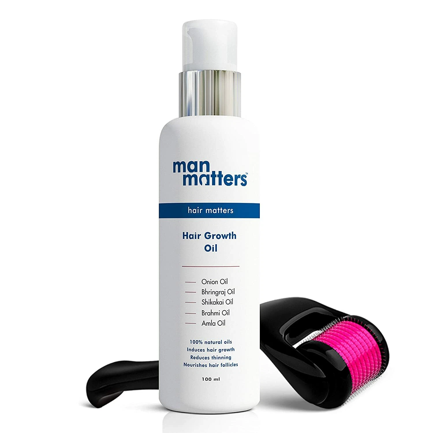 Man Matters Hair Growth Oil for Men Onion Oil 100ml and Derma Roller