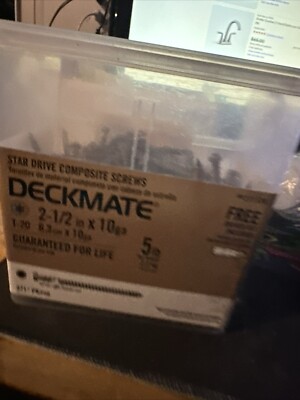 10*2-1/2 in. Brown Pan-Head Composite  Deck Screws 4 Lbs Driver Bit Not Included
