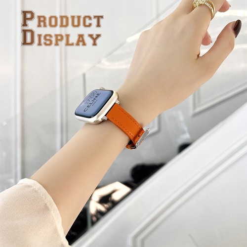 Genuine Leather Strap iWatch Band for Apple Watch Series 8 7 6 5 4 3 SE 40mm 44 - Picture 6 of 17