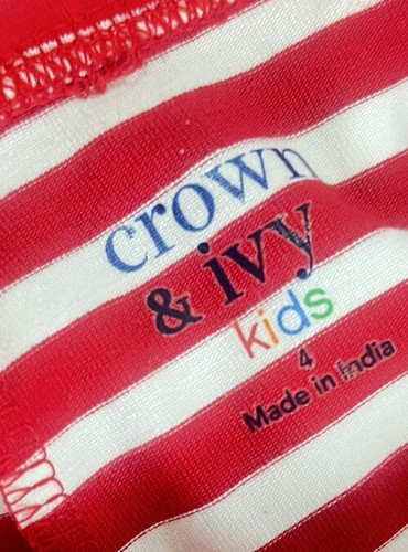 Crown & Ivy size 4 top and leggin's Girls Red Santa’s Cutest Elf NWT $46 - Picture 5 of 7