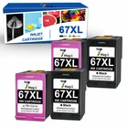 67XL Ink Cartridges For HP ENVY Pro 6452 6455 6458 Deskjet 4140 4155 4158 lot