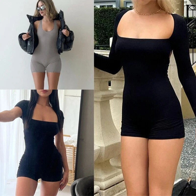 One Pieces Jumpsuit Solid Bodycon Bodysuit Comfortable Tummy Control Romper