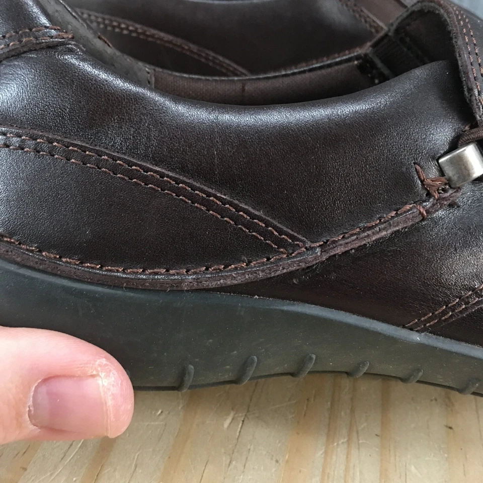 Walking Cradles Shoes Womens 9 B Low Top Brown Leather Loafer Slip On Round Toe - Image 4 of 4