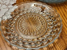 Vintage Anchor Hocking Sapphire Blue Bubble glass- deeply discounted 