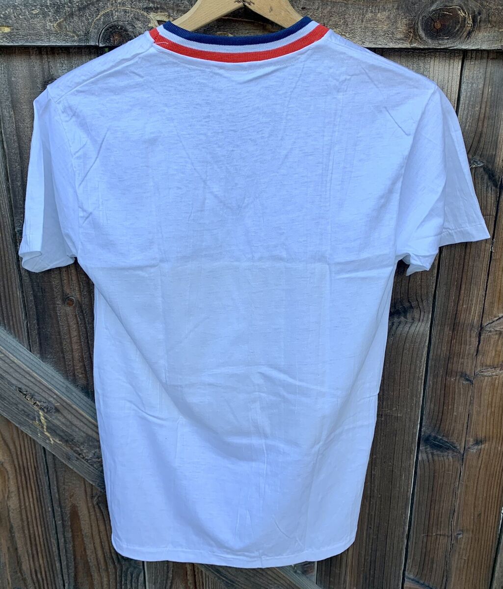 vintage Hanes t-shirt red white blue v-neck single stich vintage Hanes t-shirt red white blue v-neck single stich