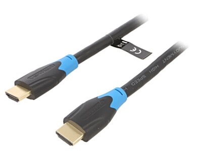 Cavo corto HDMI maschio-maschio da 15 cm con angolo di 90 gradi (nero verso l'alto