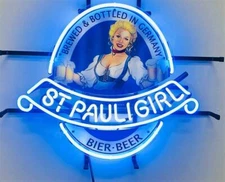 New St. Pauli Girl Bier Neon Sign 24" With HD Vivid Printing Technology