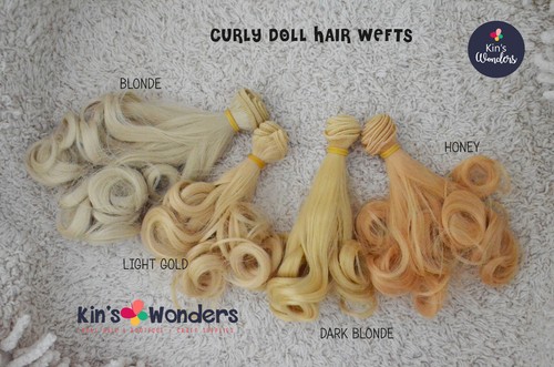 Soft Curly Doll hair weft BJDs Monster High, 15cm 1/6 Replug Reroot Modify Craft - Picture 14 of 19