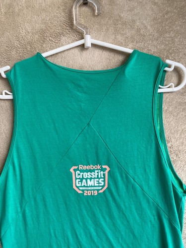 NEW Reebok Crossfit Tank Top Size M Womens Green Logo Sleeveless - Picture 8 of 11