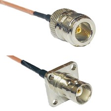RG316 N FEMALE to BNC Flange Female RF Cable Rapid-SHIP LOT