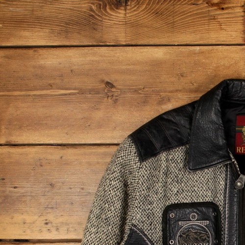 Vintage Redox Lederjacke L Bomber schwarz - Bild 6 von 9