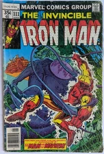 Iron Man #111 Marvel Comics 1978 Newsstand Edition Good Condition Sleeve & Board
