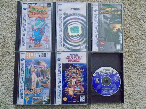 Sega Saturn games lot (6) Blazing Dragons Bubble Bobble Com & Con, more TESTED!