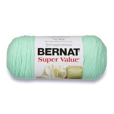 Bernat Super Value Yarn, 7 oz, Gauge 4 Medium Worsted, Mint