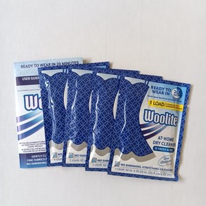 Lot of 4 Woolite At-Home Dry Cleaner Cloths Fresh Scent 10" x 10.25"