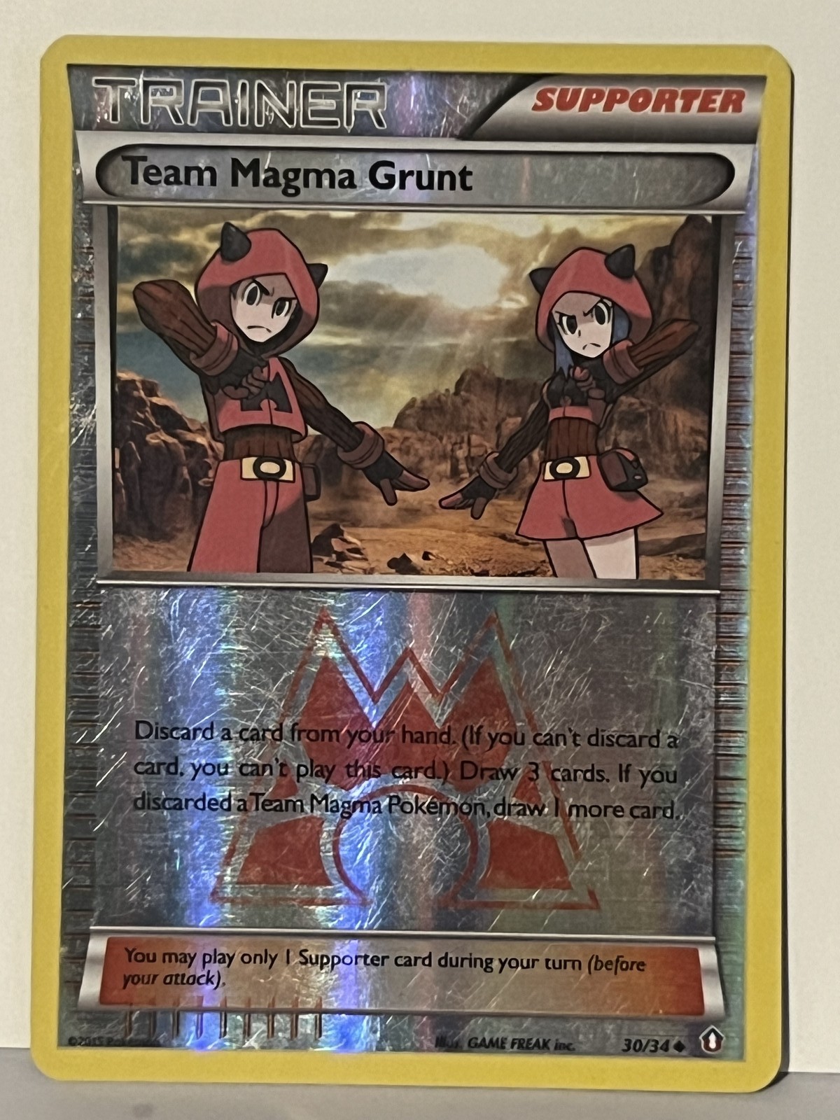 Team Magma Grunt Reverse Holo 30/34 Double Crisis LP Pokemon Fast Ship