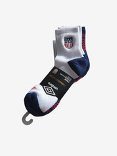 Umbro USA Socks 6 Pairs Performance Mid Crews Mens Shoe Size 6-12 Tournament
