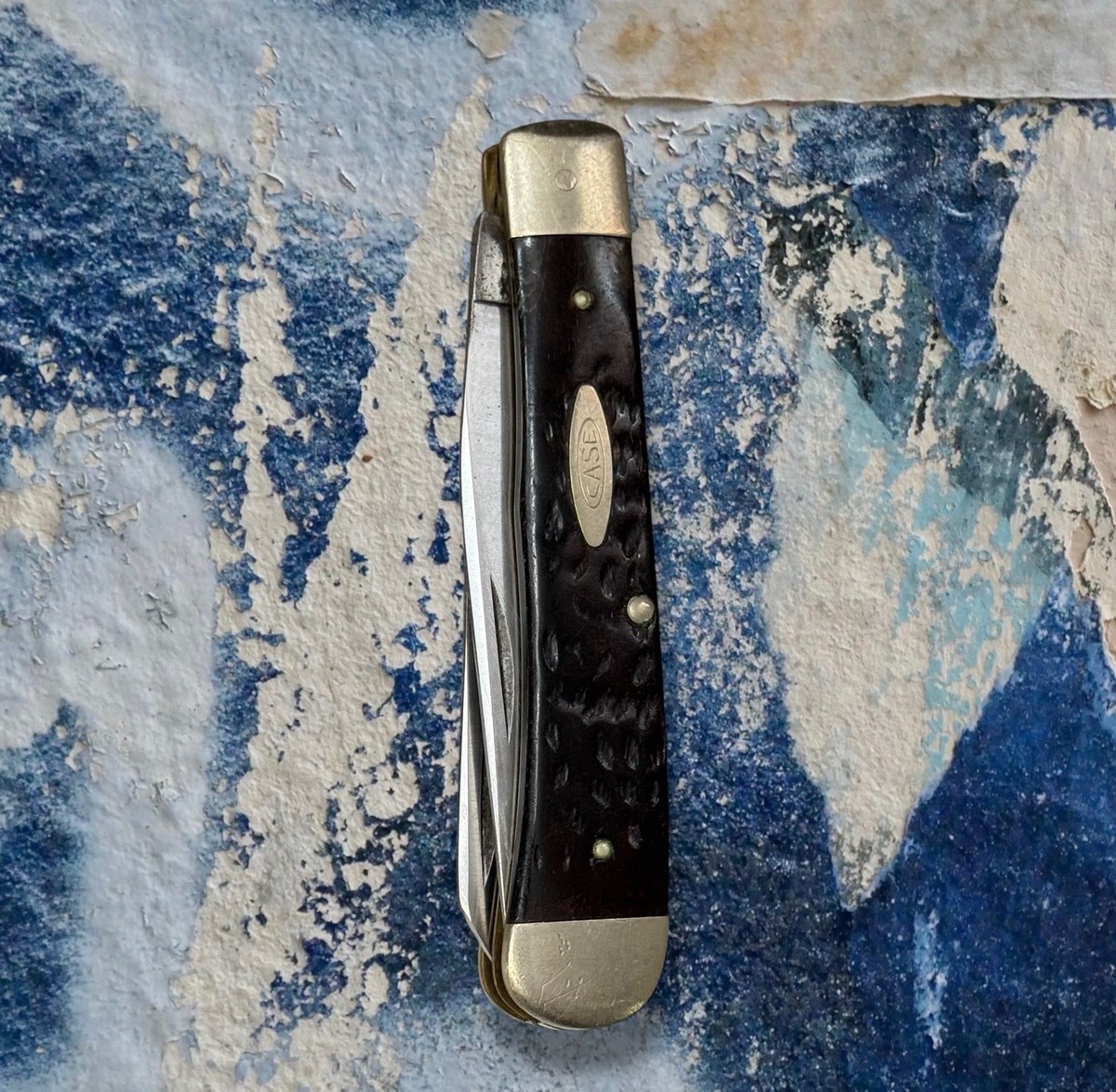 CASE XX 6254 SSP Year 1982 Trapper Razor Edge Brown Jigged Bone
