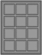 Dotted Square Frame Set Background Metal Cutting Dies for Card Making DIY Scrapb