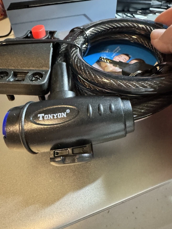 Tonyon TY588E Anti Theft Bike Lock Steel Wire Bicycle Security Cable Locks - Image 3 of 4