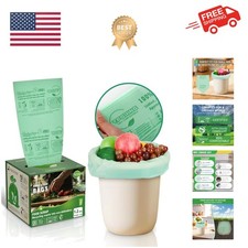 1.2 Gallon Compost Bags, 4.5 Liter, 0.8 Mil,80 Count Compostable Trash Bags, ...