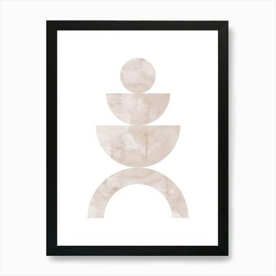 Geometrie Aquarell Kreise 1 Kunst P gerahmt Wandbild Poster Leinwanddruck Bild