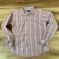 Brooks Brothers Shirt Boys XL Red White Blue Plaid Button Up Cotton