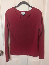 Ann Taylor Loft Women's Red Long Sleeve Sweater, Size Small