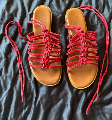 Matisse Women's Red Gladiator Flat Sandals Size 8M