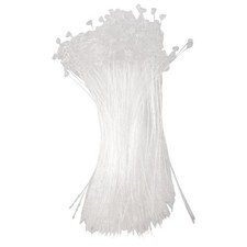 2X(500 Pieces White Snap Lock Pins Loop Price Tag Fastener 5" 130mm R5X1)7265