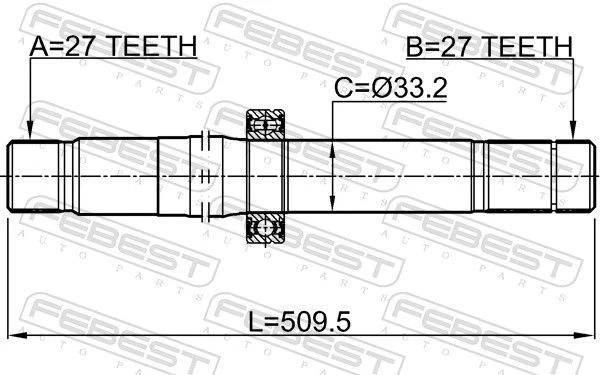 FEBEST Eje Motriz Delantero Izquierda Apto para Mercedes AMG Clase C Clase-e CLS - Imagen 4 de 4