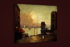 Robert Henri - Cumulus Clouds, East River - Art Print on Paper or Canvas