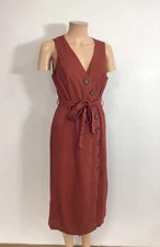 New Look Linen Wrap Dress Womens 2